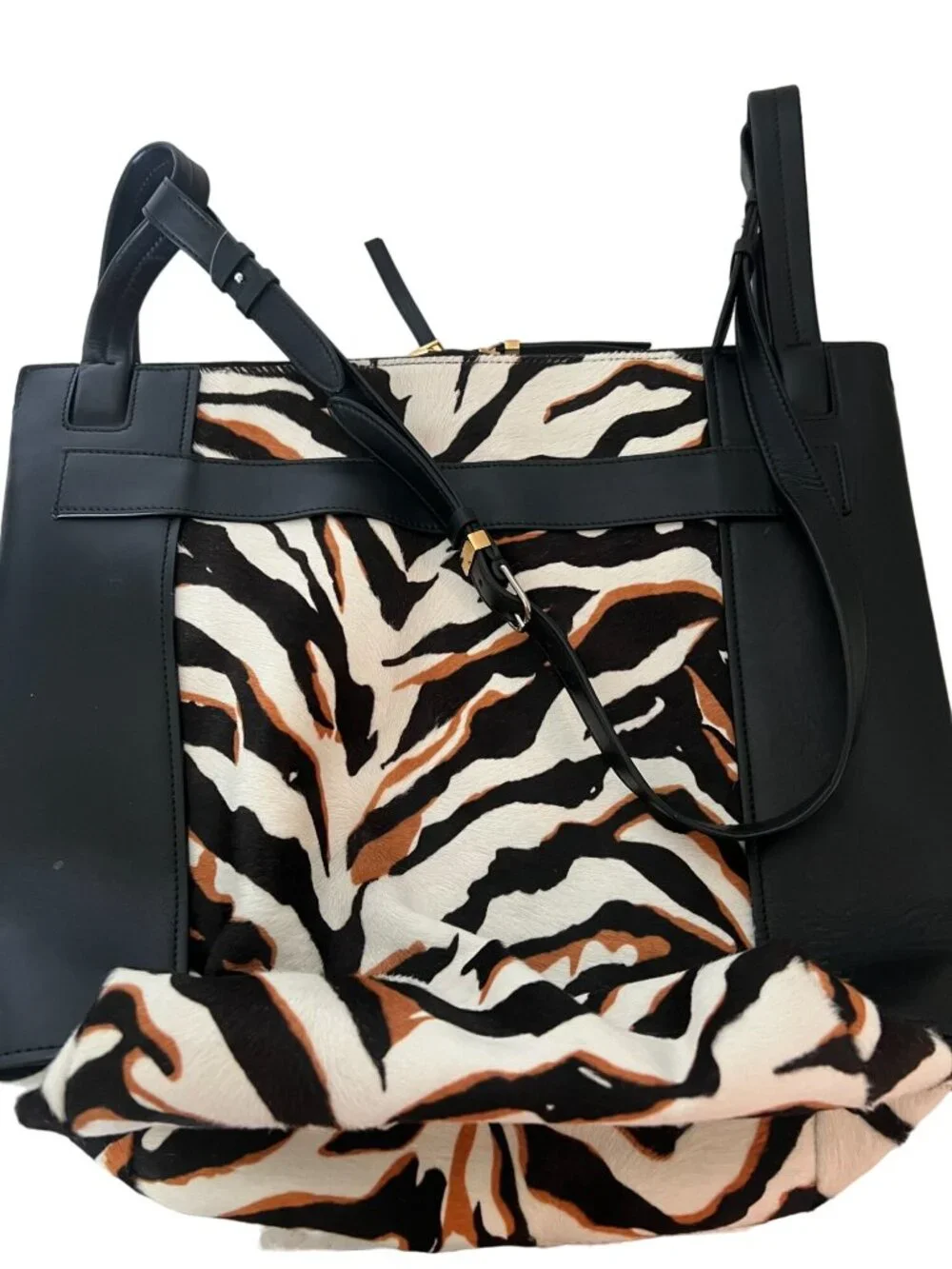 BALENCIAGA Limited Bergdorf Goodman 111th Aniv Zebra CalfHair Kendall Bucket Bag - Picture 14 of 16